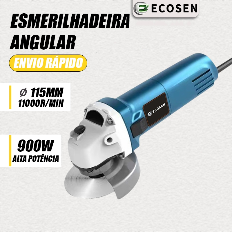 Esmerilhadeira Lixadeira Angular 900w 115mm 4.1/2 11000rpm Ecosen