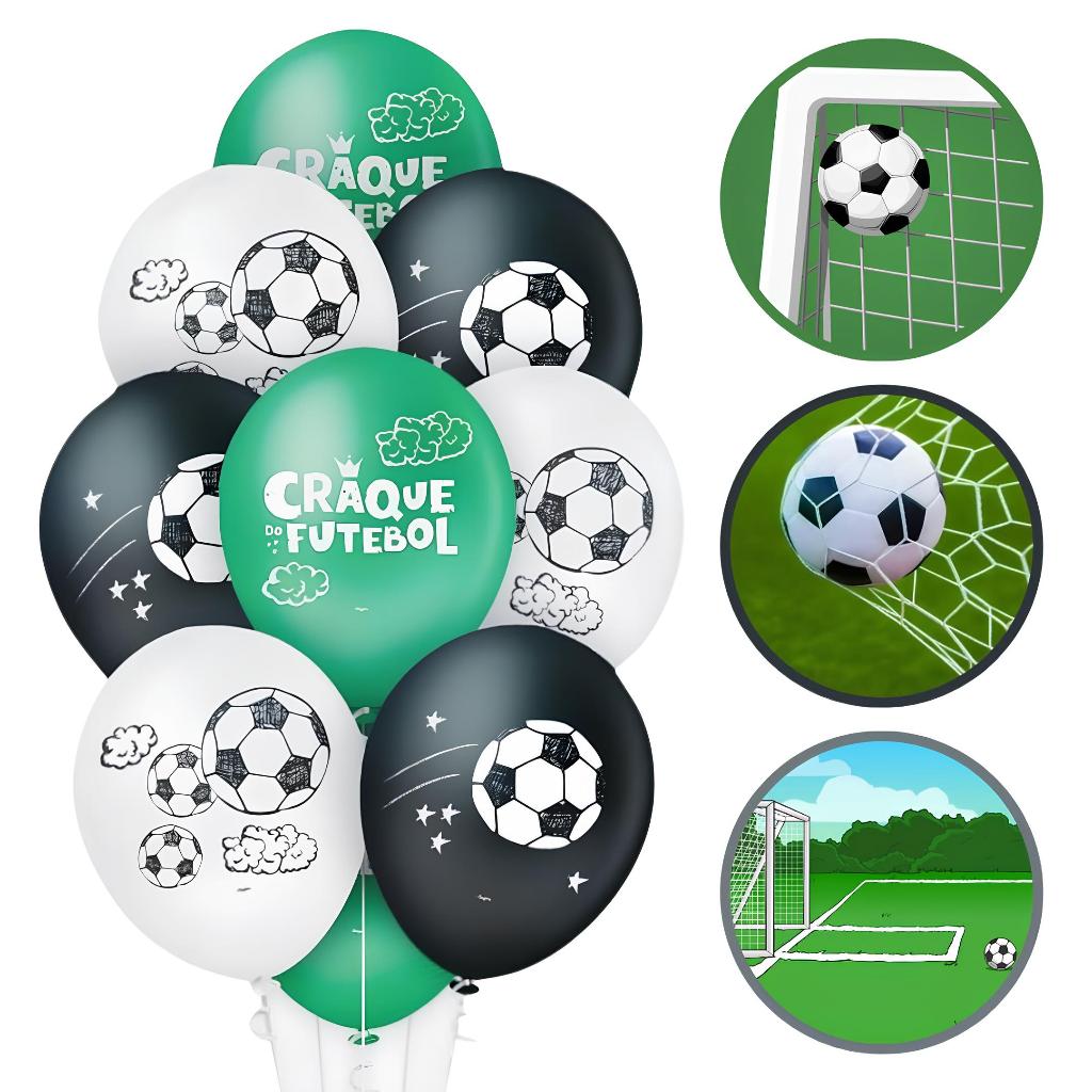 25~125 Balão Festa Futebol Redondo 9 Pol. Regina em Oferta na Shopee