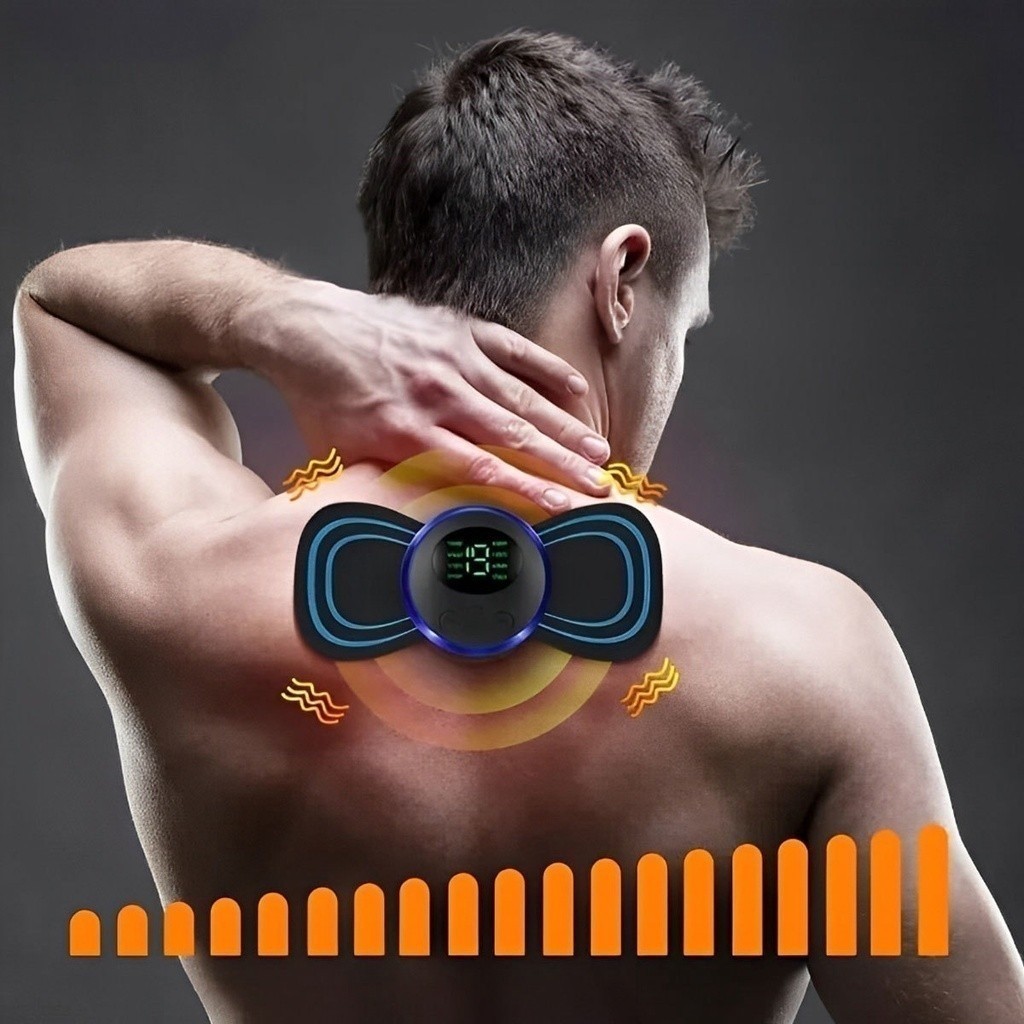 Detalhes do Mini Massageador EMS: Alívio Instantâneo Para Pescoço e Ombros – Portátil e Eficaz