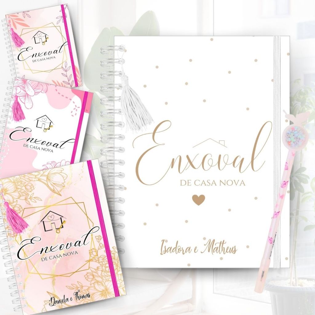 Planner Lista Enxoval de Casa Nova Personalizado Completo-Controle Financeiro Casamento No...