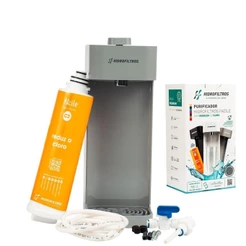 Purificador Cinza Filtro De Água Com Refil Facile C3 Parede