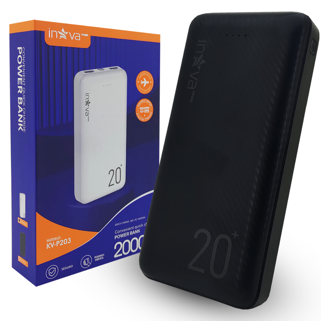 Carregador Portátil Power Bank 20000mah 2 Saídas Rápido
