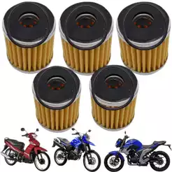 Kit 5 Unidades Filtro de Óleo Fazer 250 2005 em Diante Xtz 250 Lander 2007 em Diante