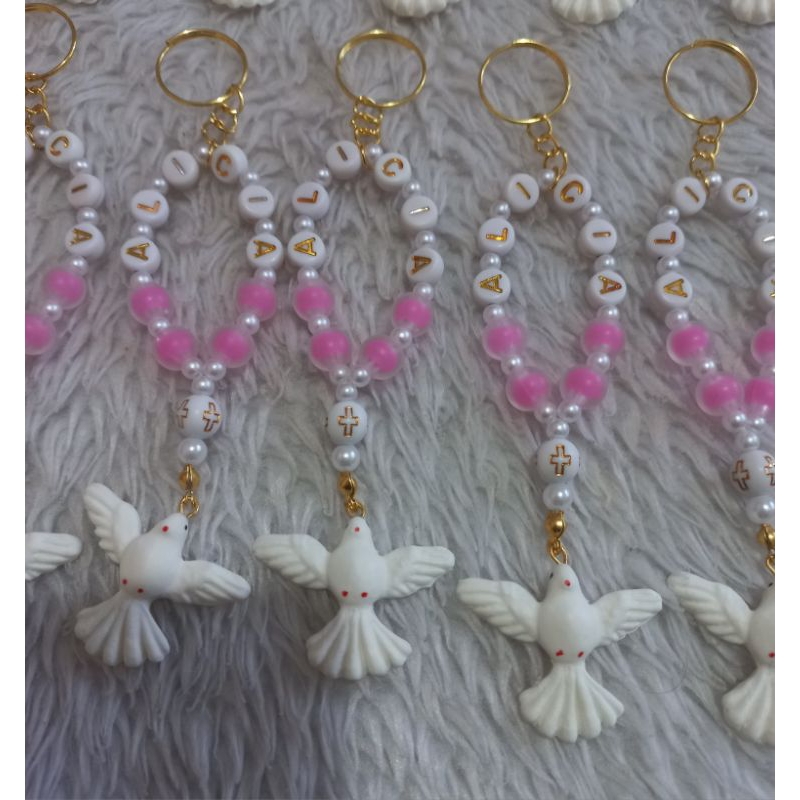 20 tercinhos personalizados para lembrancinhas crisma batizado comunhão etc  com argolinha para chaveiro