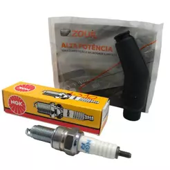 Vela Ngk CPR8EA-9 TITAN FAN START 150 160 + CACHIMBO VELA ZOUIL