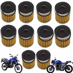 Kit 10 Unidades Filtro de Óleo Xtz 250 Lander 2007 em Diante Fazer 250 2005 em Diante
