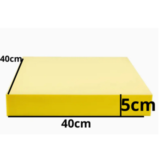 Espuma D33 Sob Medida Amarelo para Almofadas de cadeira 40cm x 40cm e 5cm de espessura cadeira em Oferta na Shopee