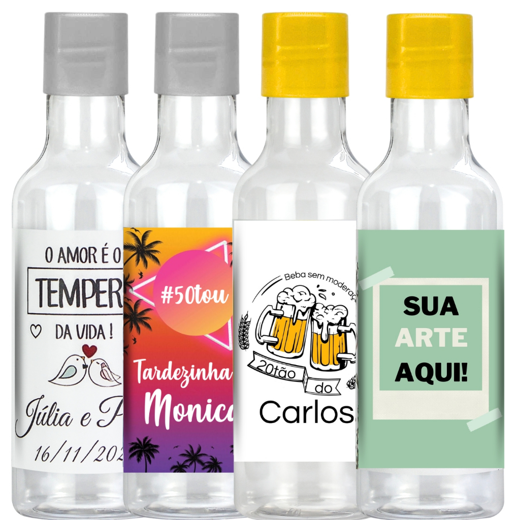 50 Mini Garrafinhas Personalizadas 50ml Lembrancinhas Festas De Loja e Festas em Oferta na Shopee