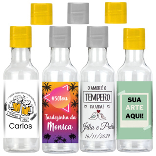 50 Mini Garrafinhas Personalizadas 50ml Lembrancinhas Festas Brindes Eventos em Oferta na Shopee