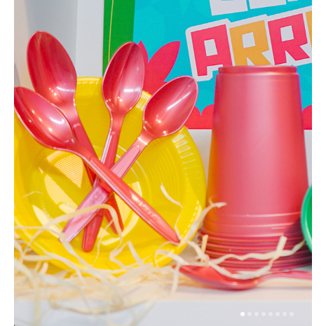 Colher Perolada De Sobremesa Descartáveis Bolo Aniversário Para Festa Eventos