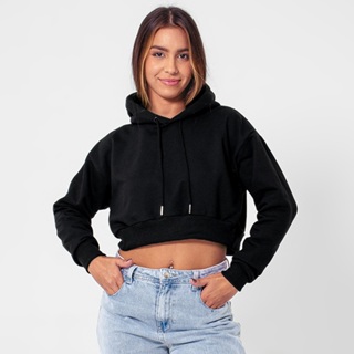 Cropped Moletom Feminino em Oferta na Shopee