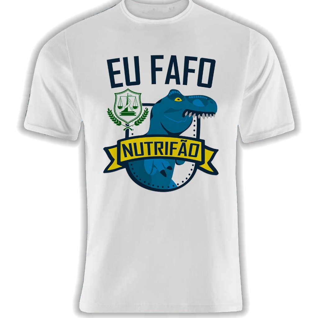 Camiseta Nutrição Nutricionista eu faço Nutrição dinofauro
