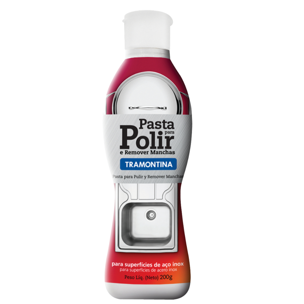 Pasta Para Polir e Remover Manchas Em Aço Inox Tramontina 200g em Oferta na Shopee