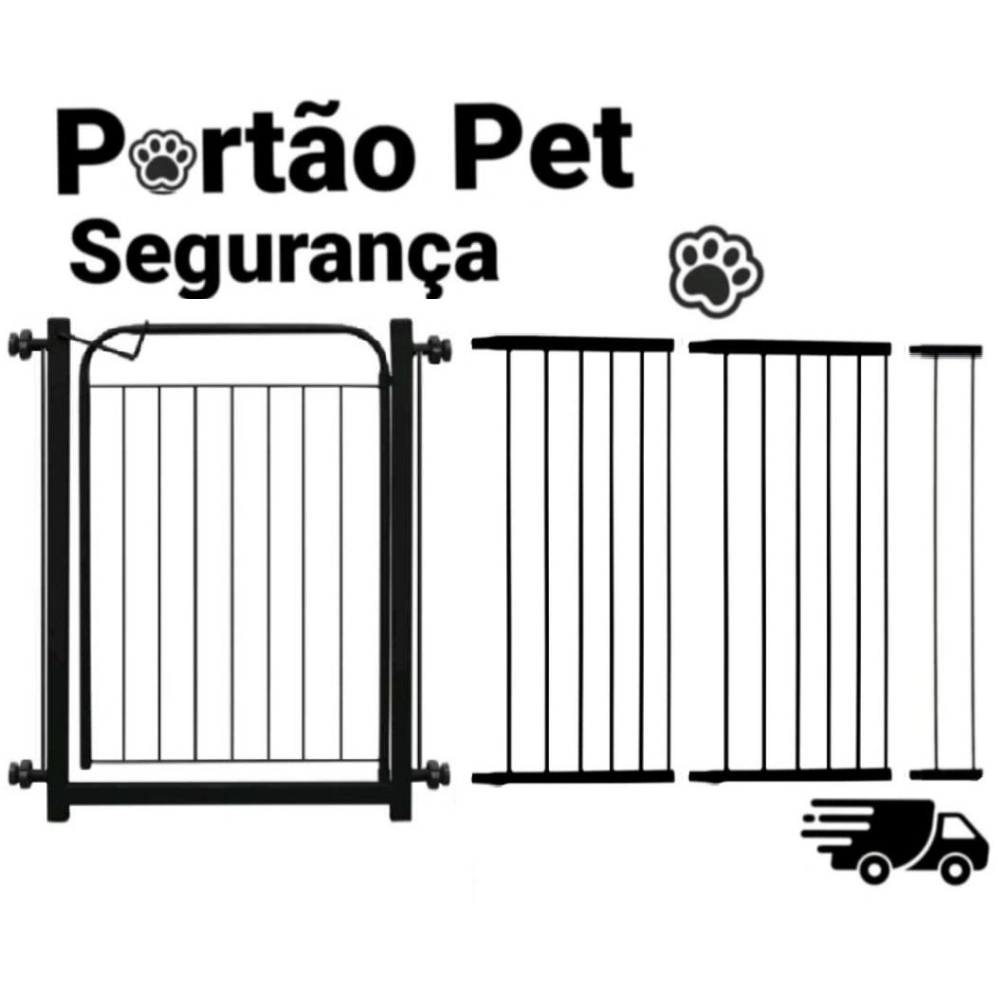Portão Pet Grade Para Cachorro (78cm A 153cm) Cercado de Proteção
