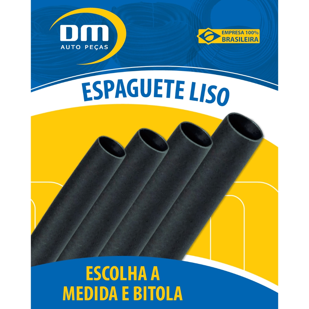 Rolo Espaguete Liso Tubo Isolamento 50 Metros Preto em Oferta na Shopee