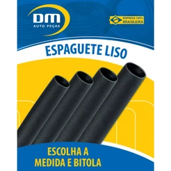 Rolo Espaguete Liso Tubo Isolamento 50 Metros Preto