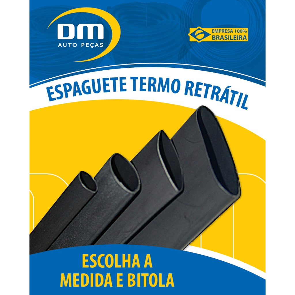 Espaguete Tubo Termo Retrátil Escolha sua Medida 1 Metro em Oferta na Shopee