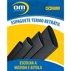Espaguete Tubo Termo Retrátil Escolha sua Medida 1 Metro