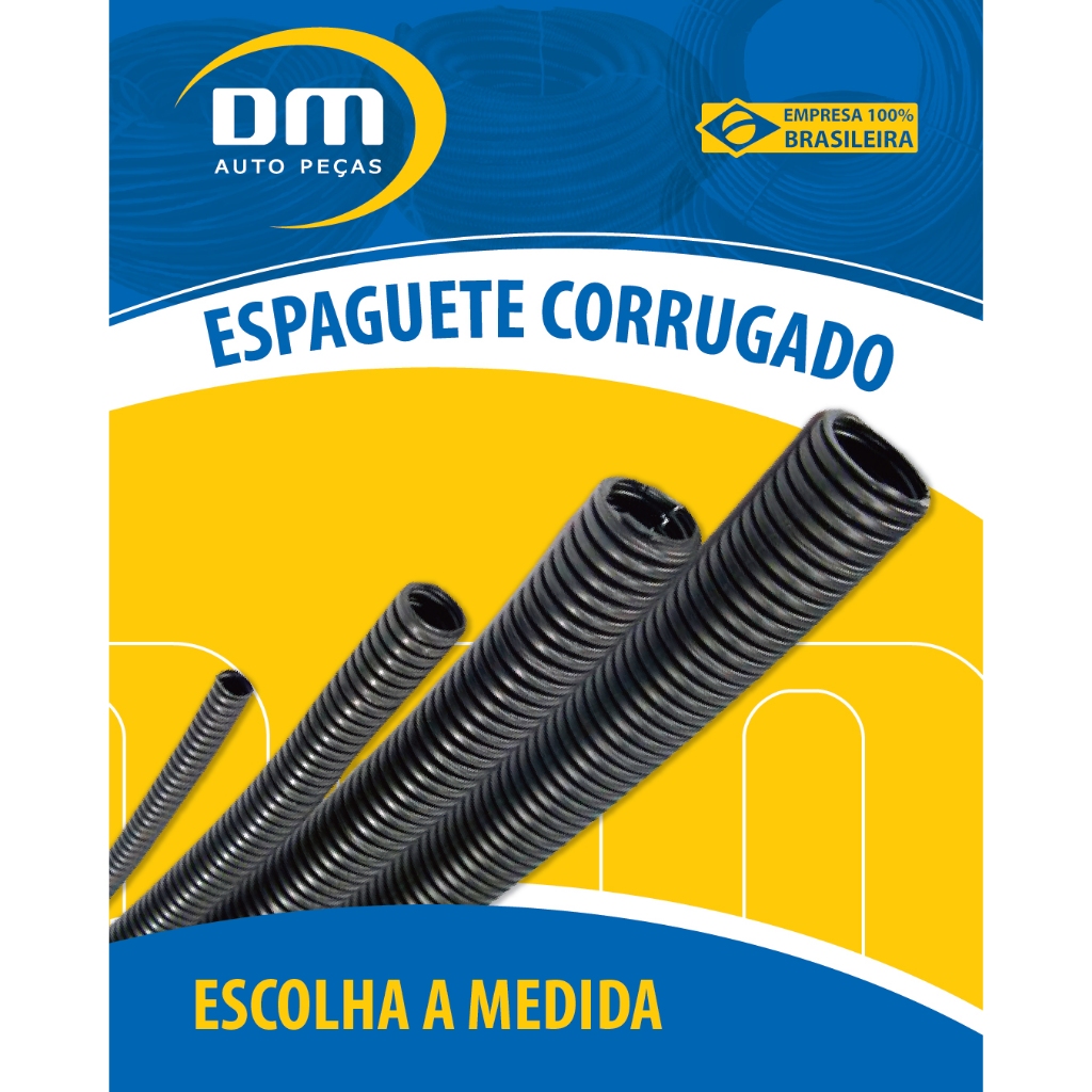 Espaguete Corrugado Conduite Automotivo em Oferta na Shopee