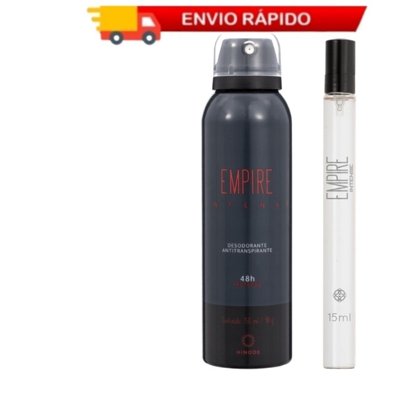 Kit Empire Intense Hinode - Desodorante Antitranspirante Aerosol 150ml E Perfume Pocket 15ml Deo Colônia