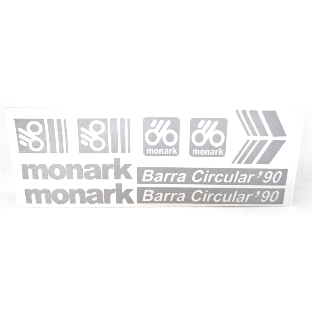 Cartela de Adesivo Monark Barra Circular 90 Prata