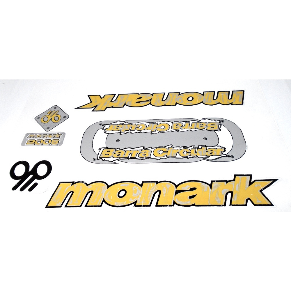 Cartela de adesivo Monark Barra Circular Amarelo