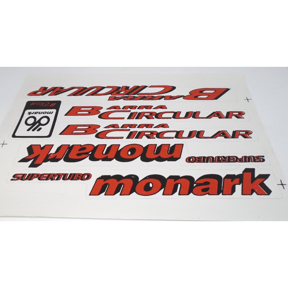 Cartela de adesivo Monark Barra Circular Super Turbo Vermelho