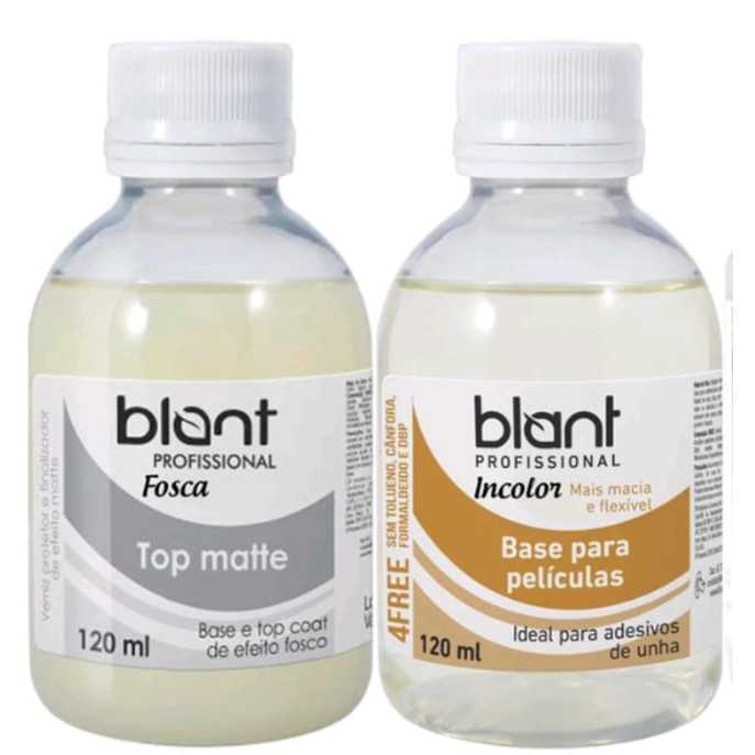 KIT 2 BASES BLANT 120 ML - 1 BASE TOP MATTE - 1 BASE PARA PELICULAS em Oferta na Shopee
