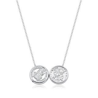 Colar Feminino de Prata 925 São Bento Duplo de Correr em Oferta na Shopee