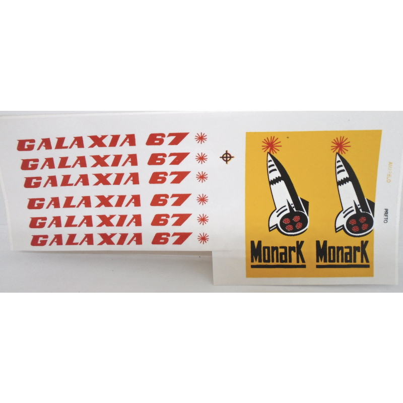 Cartela de Adesivo Monark Galaxia 67 Vermelho