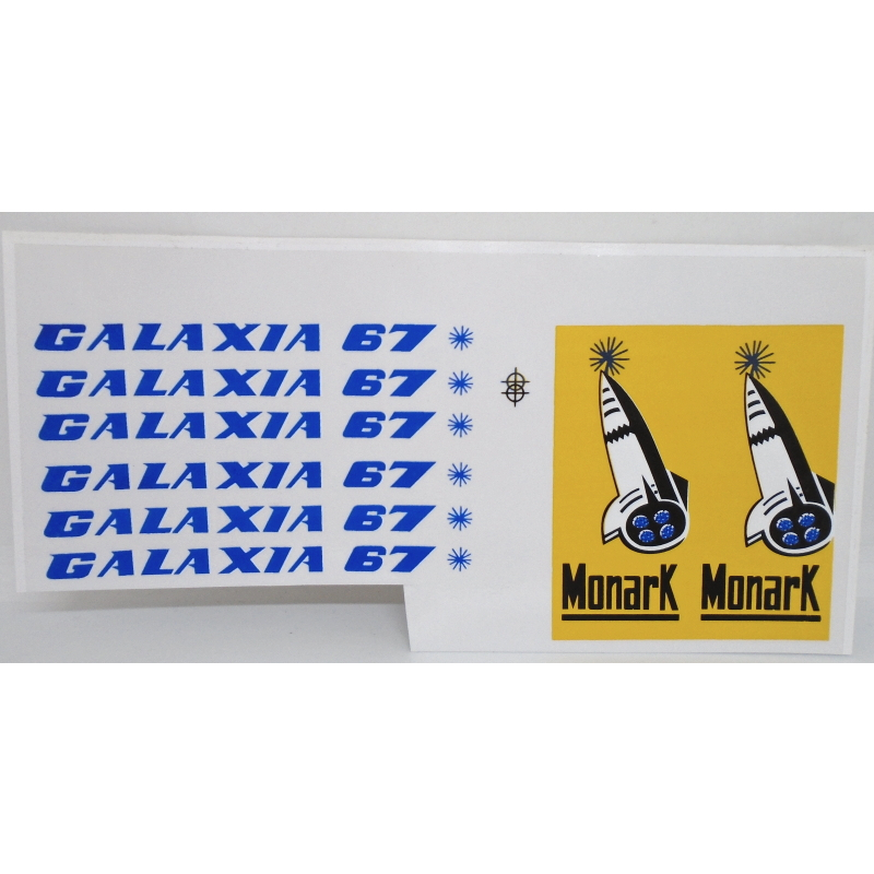 Cartela de Adesivo Monark Galaxia 67 Azul