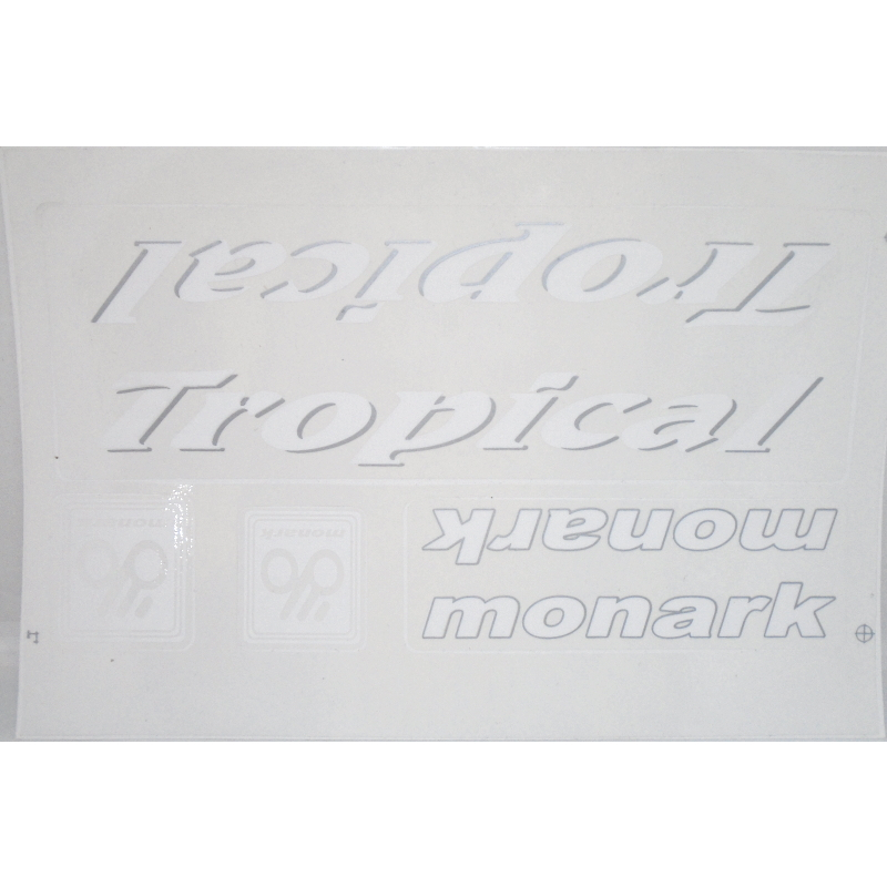 Cartela de Adesivo Monark Tropical Branco