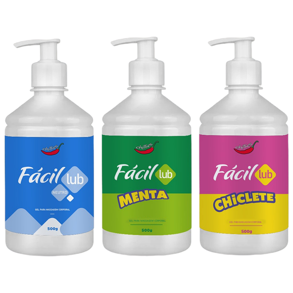 Fácil Lub Gel Tamanho Grande 500ml Gel Lub Lubrificante Íntimo Massagem Neutro e Aromas em Oferta na Shopee
