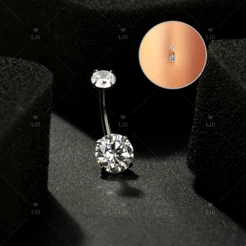 Kit 12 Piercing de umbigo incrustadas cintilantes pedra zircônia