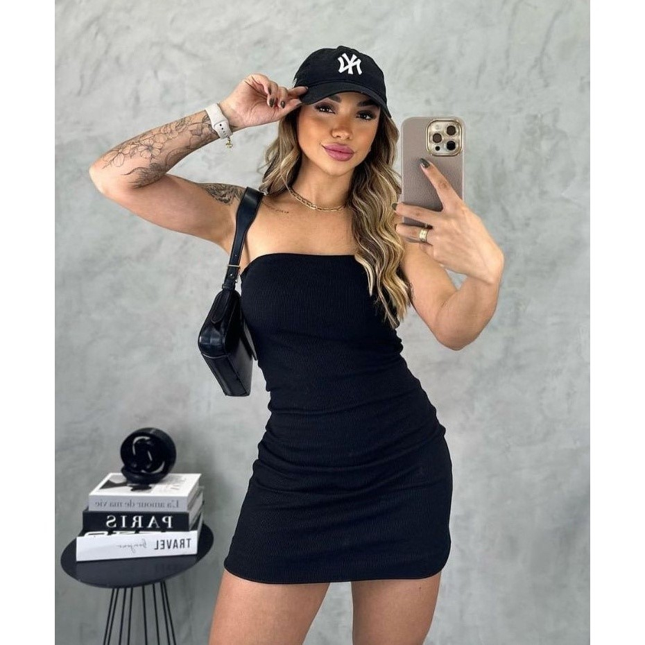 Vestido Tomara Que Caia Curto em Oferta na Shopee