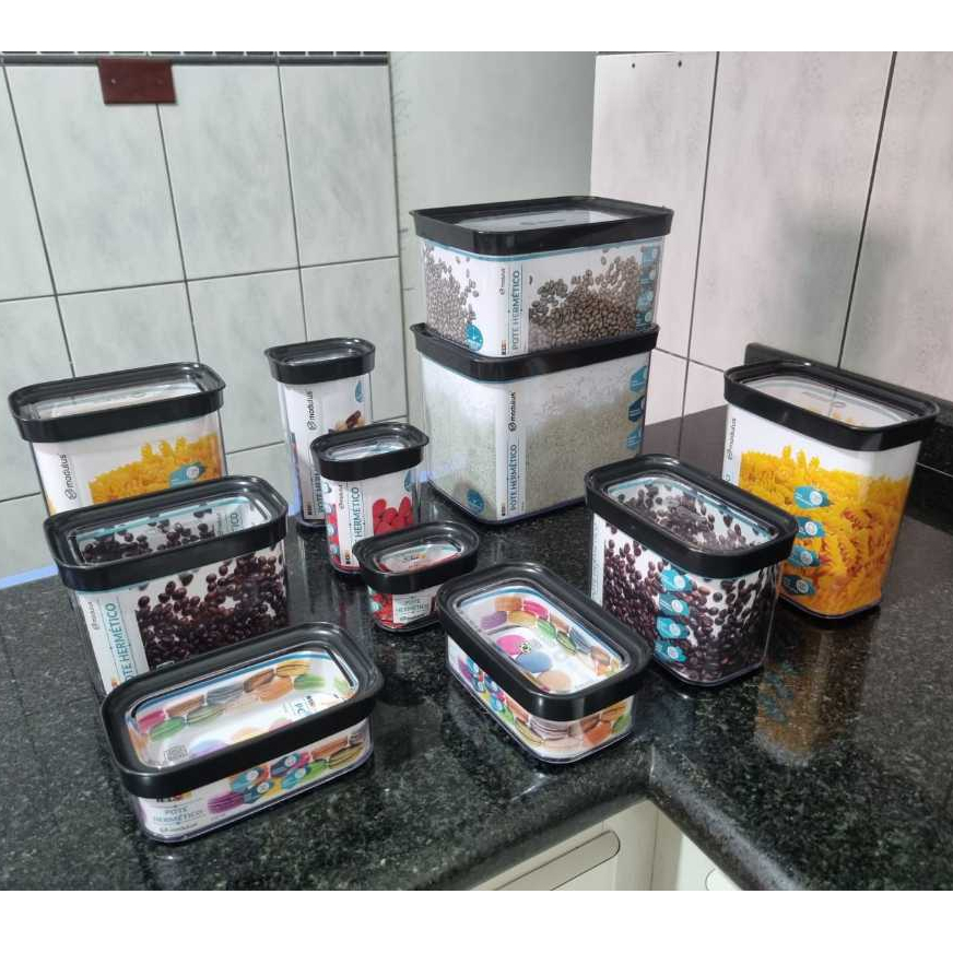 kit cozinha 11 peças anti impacto - Potes herméticos para mantimentos em Oferta na Shopee