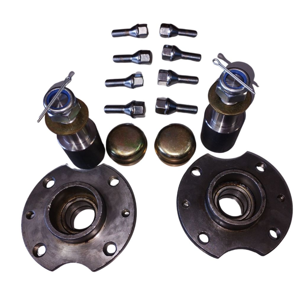 PAR DE CUBO DE RODA COMPLETO FIAT PARA CARRETINHA REBOQUE em Oferta na Shopee