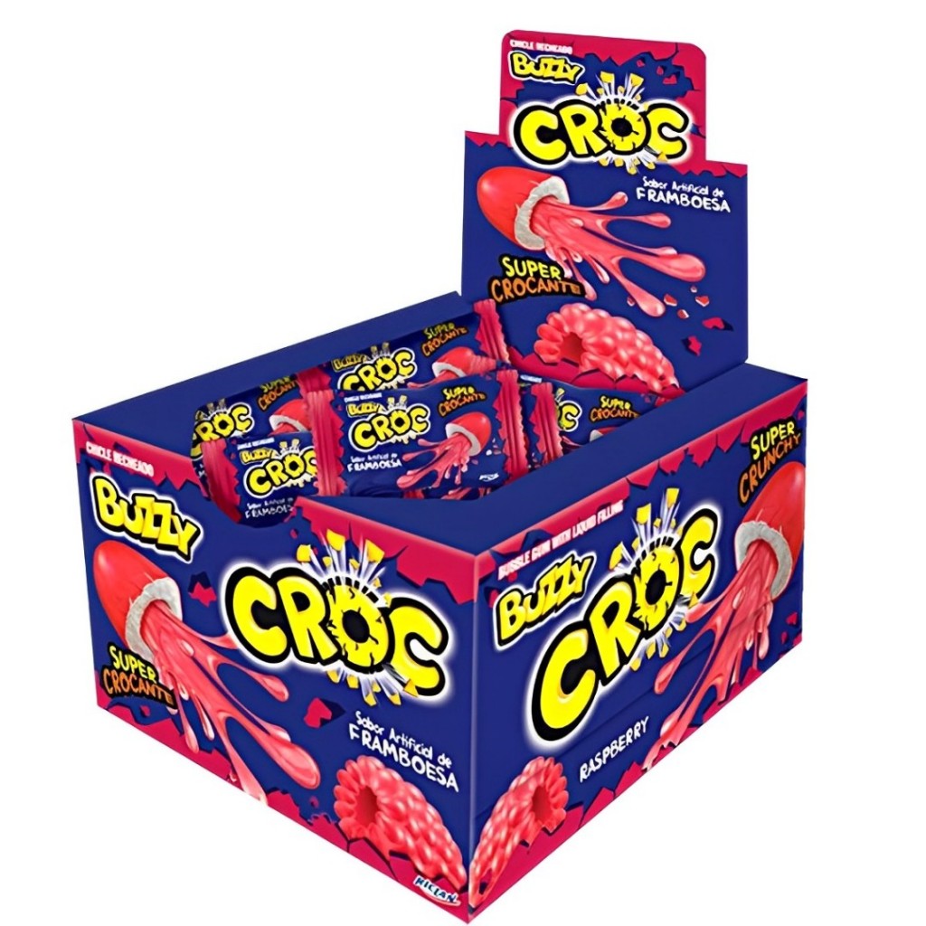 Chiclete Croc Framboesa C/40un Buzzy em Oferta na Shopee