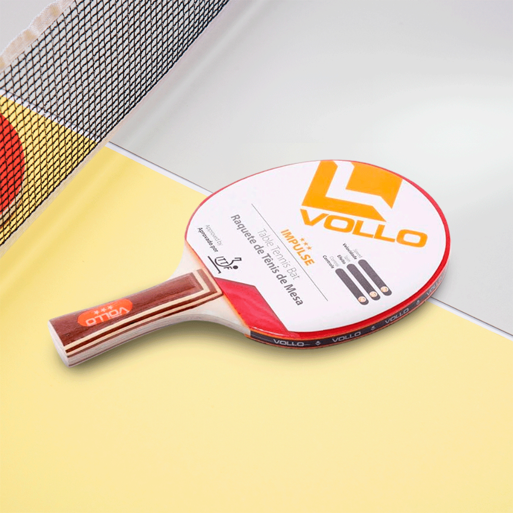 Raquete Ping Pong Tênis de Mesa Profissional Impulse ITTF Vollo em Oferta na Shopee