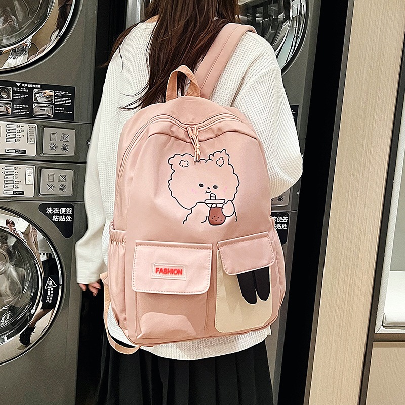 Mochila Feminina Escolar Passeio Coreano Grande Capacidade Impermeável Pronta Entrega em Oferta na Shopee