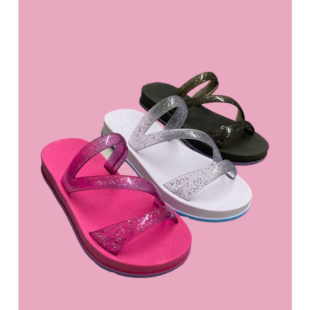 Sandalia Papete Infantil Feminina Birken 3 Tiras Menina Confortavel Brilhante Lançamento