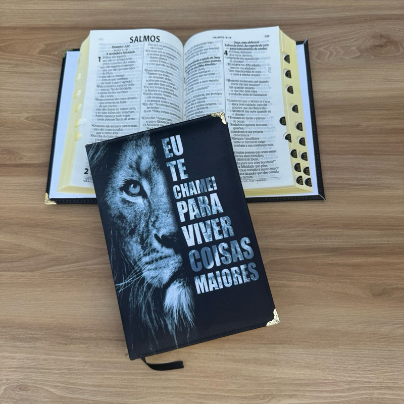 Biblia Ntlh Leão Eu te chamei Sbb - Capa dura acolchoada com índice em Oferta na Shopee