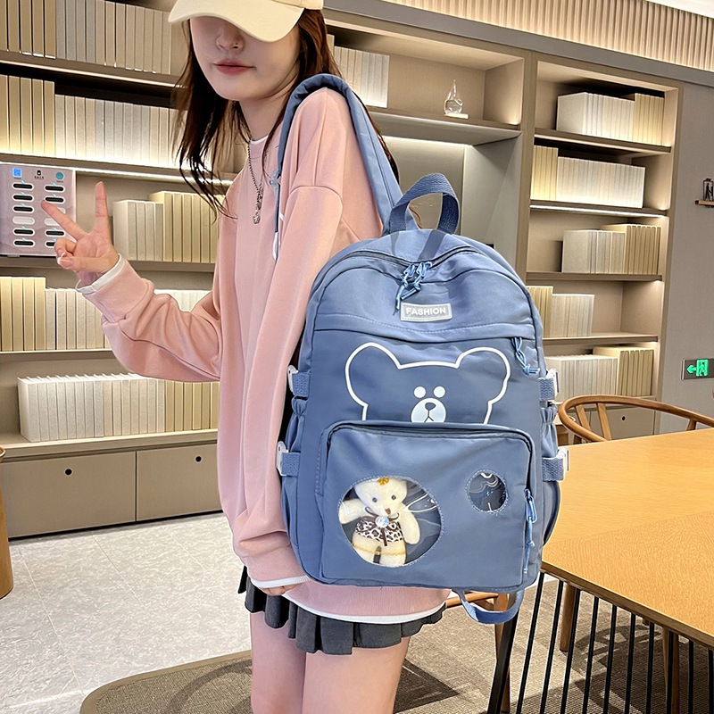 Mochila Feminina Escolar Passeio Coreano Grande Capacidade Impermeável Pronta Entrega