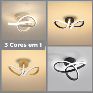 Luminária De Teto Plafon  Abstrato Curvo Led Moderna para Corredor Sala Quarto Cozinha em Oferta na Shopee