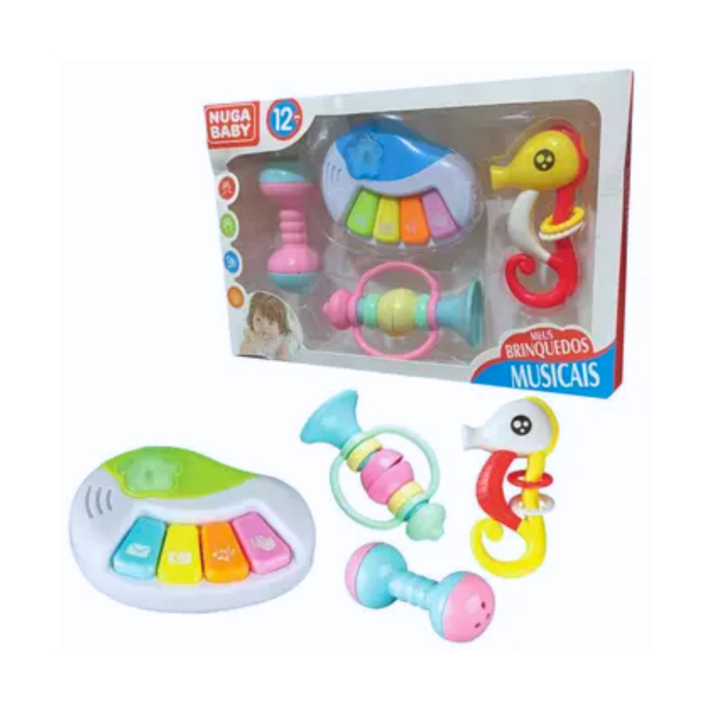 Brinquedos Musicais Bebê Infantil teclado piano microfone (2404)