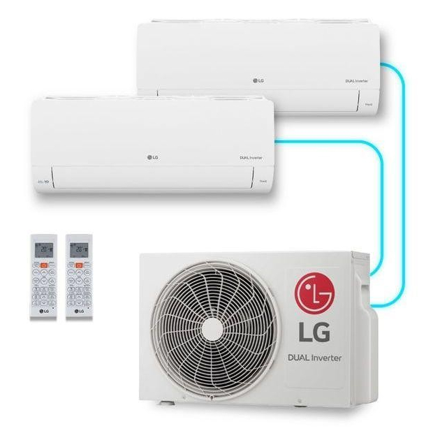Ar Condicionado LG Dual Inverter Voice + AI Bi-Split Frio (Evaporadoras 9.000 + 9.000 BTU) 220V em Oferta na Shopee