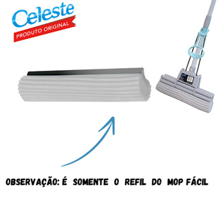 Refil Mop Facil Celeste Em Pva Rodo Pano De Chão Limpeza em Oferta na Shopee
