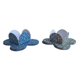 50 Forminhas 4 pétalas Azulejo Festas aniversários em Oferta na Shopee