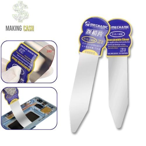 Espátula Flexível Inox de Precisão Antiestática Abrir Tela de Celular Tablet Notebook Manutenção