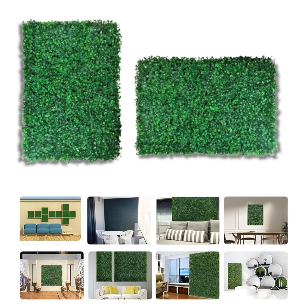 Kit 10/30/40 Placa Buchinho Grama Artificial Parede Muro Inglês Vertical Cheio